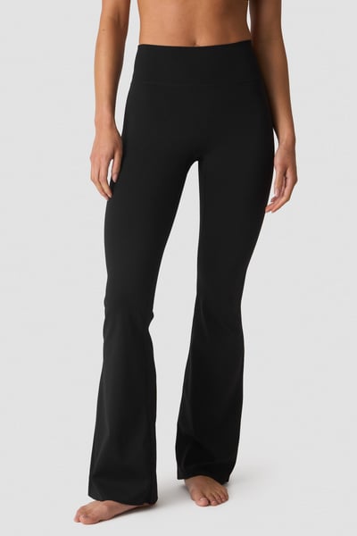 Image of Nimble No-rise Flared Tights Black