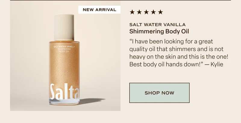 Salt Water Vanilla Shimmering Body Oil