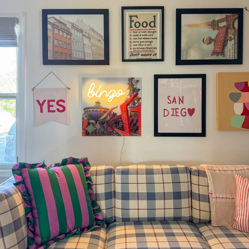 Image of Neon Canvas - Personalized Canvas Print with Neon Custom Text - Bingo