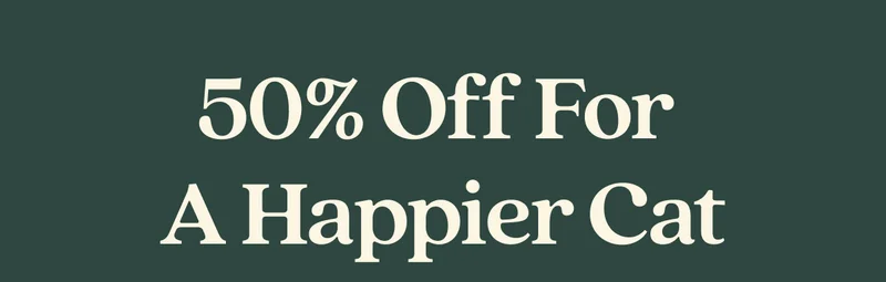 50% Off for  a Happier Cat
