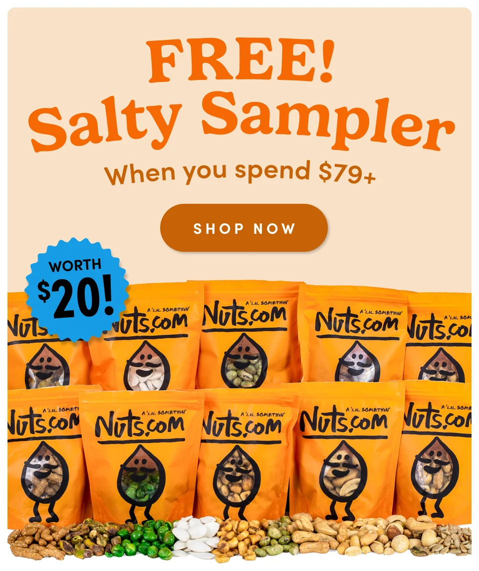 FREE! SALTY SAMPLER when you spend $79+ SHOP NOW 20! Worth
