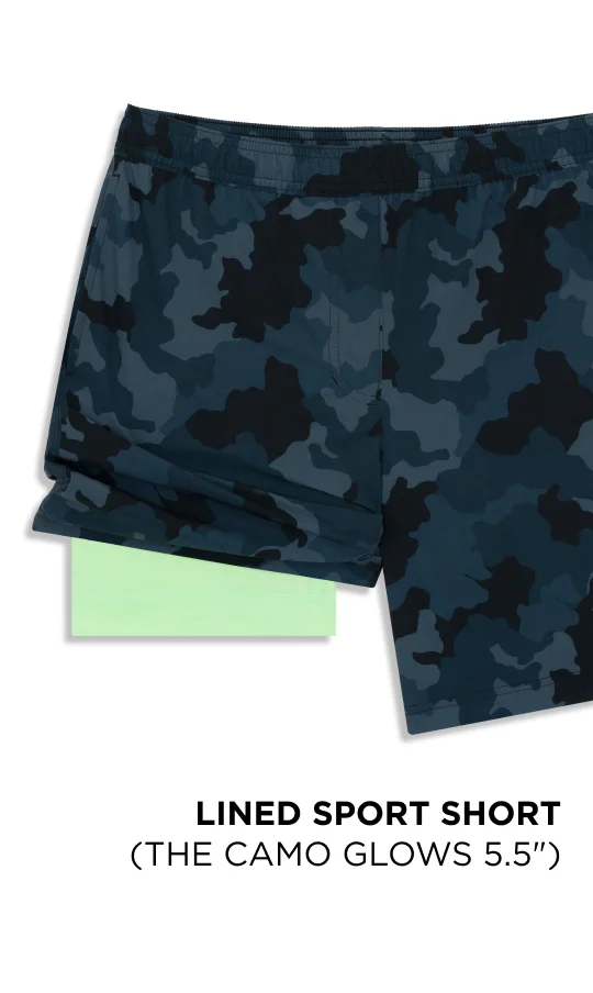 Lined Sport Short: The Camo Glows 5.5"