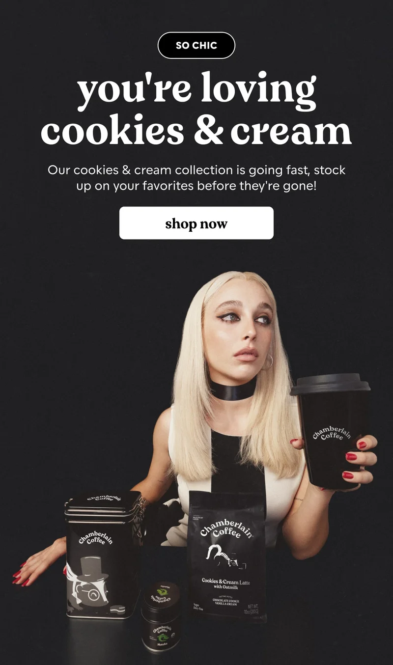 cookies & cream collection is here. shop now.