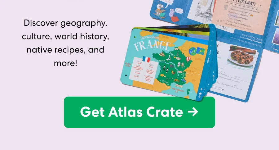 Discover geography, culture, world history, native recipes, and more! Get Atlas Crate.