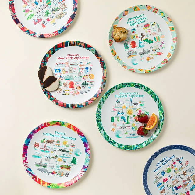 My State Kids Personalized Alphabet Plate