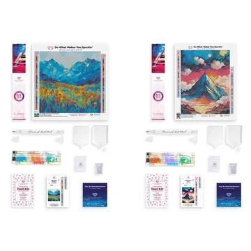 Diamond Art Club 2-Pack Premium Diamond Art Painting Kits