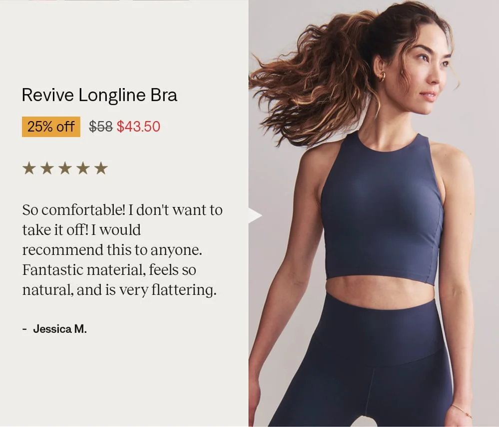 Revive Longline Bra: 25% off