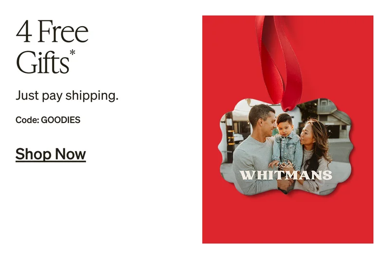 Friends & Family Sale - 50% off your entire order + Free Recipient Addressing