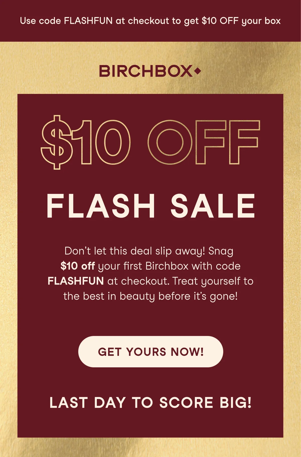 $10 Off Flash Sale