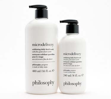 philosophy microdelivery exfoliating face wash 16oz & 8oz