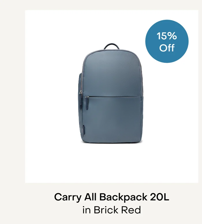 Carry All Backpack 20L in Brick Red