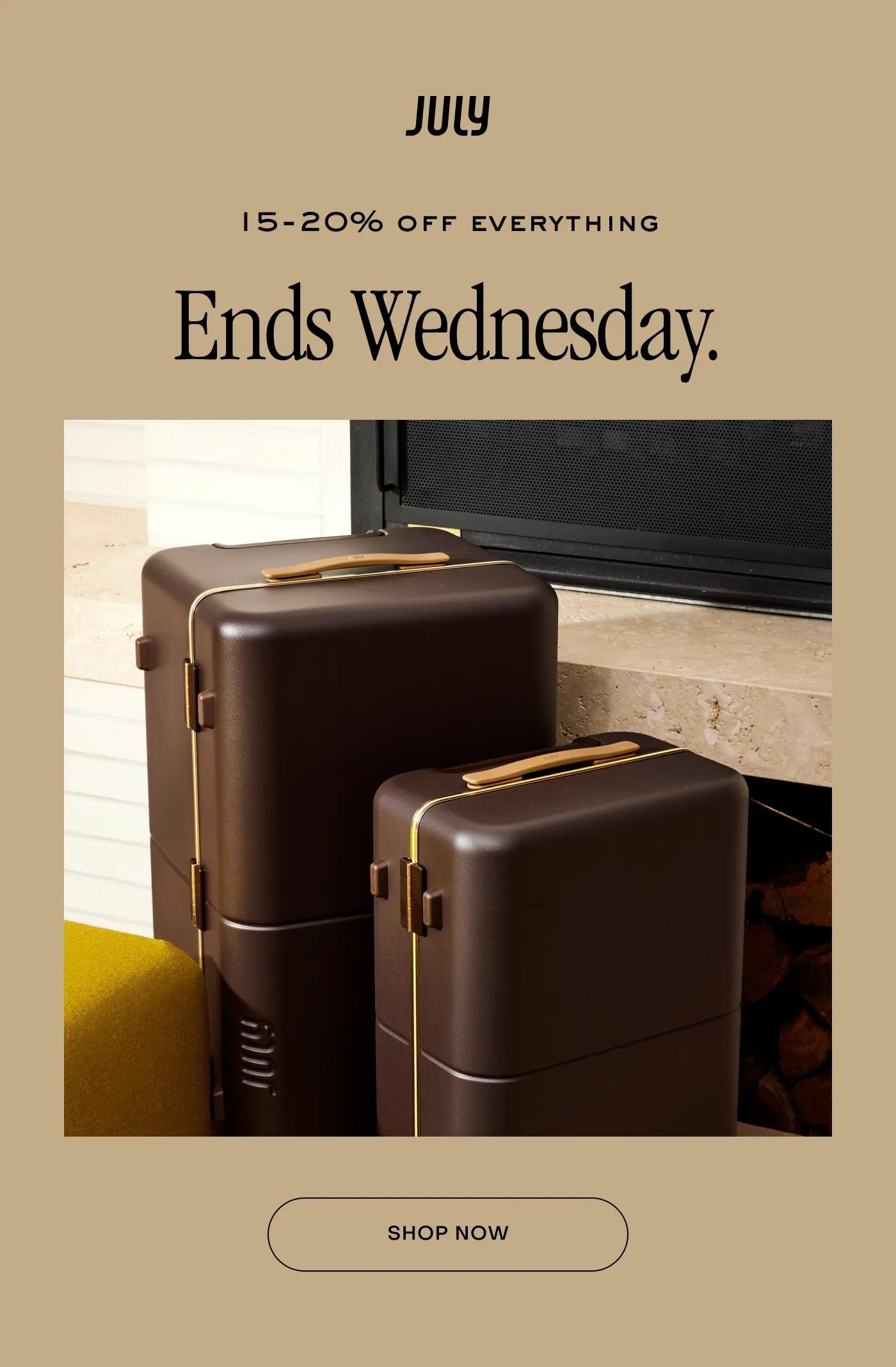 15-20% off everything. Ends Wednesday.