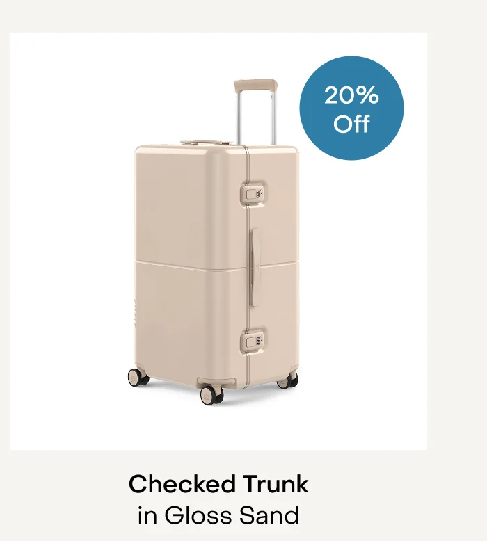 Checked Trunk in Gloss Sand
