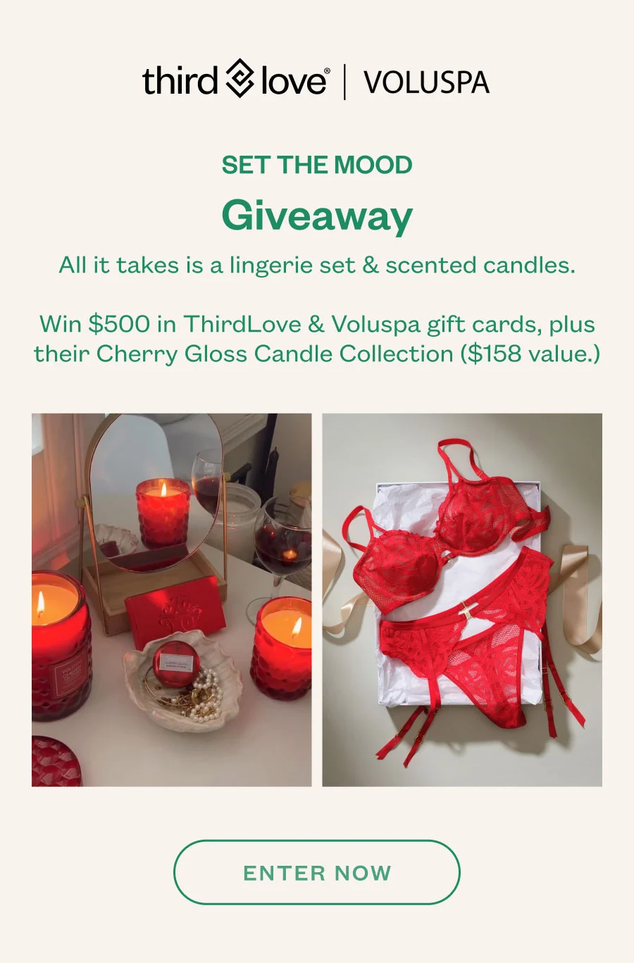 ThirdLove | VOLUSPA SET THE MOOD Giveaway. ENTER NOW