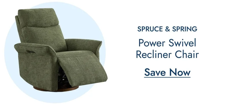 Spruce & Spring Power Swivel Recliner Chair