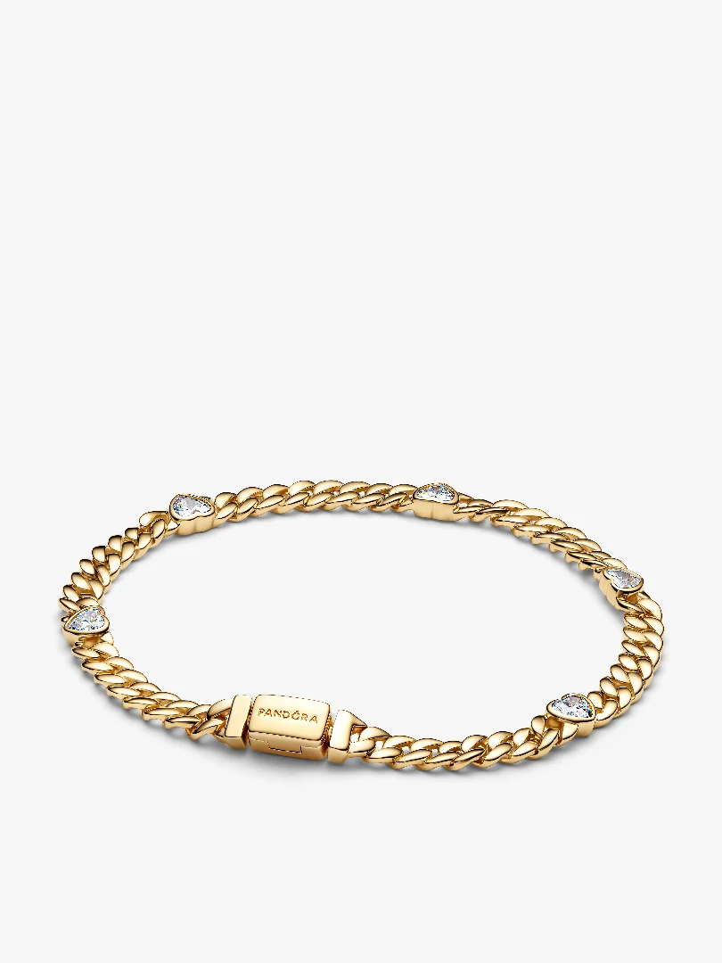 Heart Cuban Chain Bracelet Heart Cuban Chain Bracelet