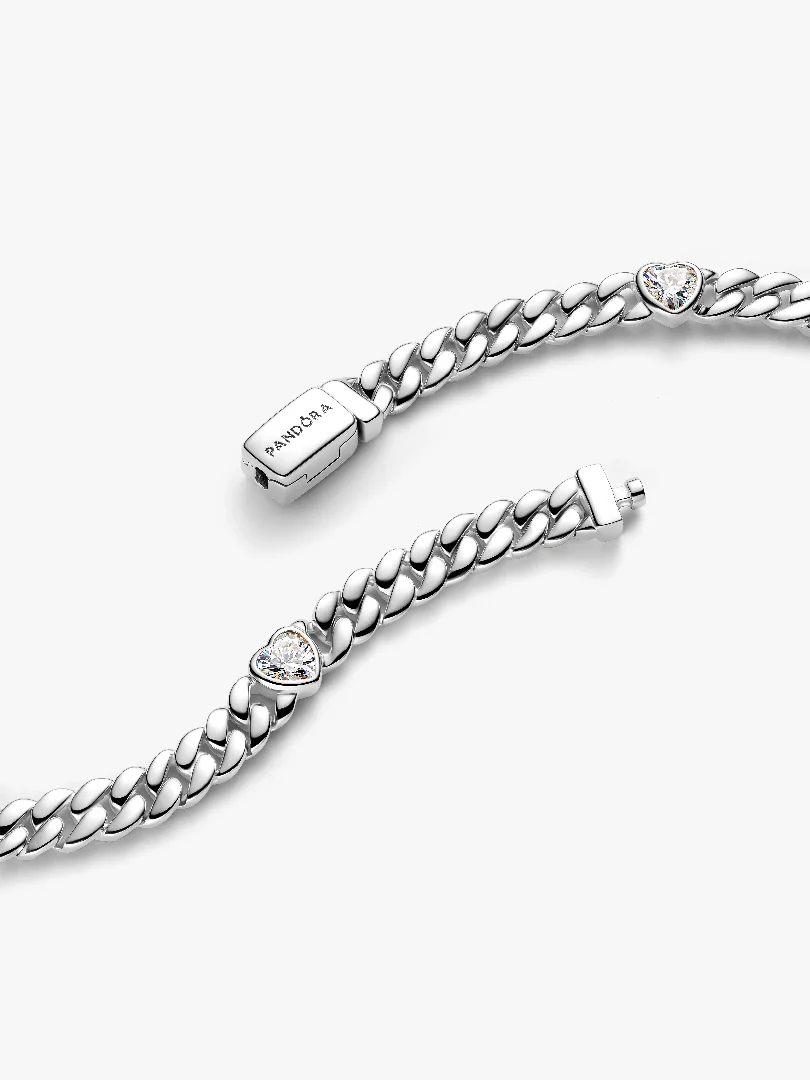 Heart Cuban Chain Bracelet Heart Cuban Chain Bracelet