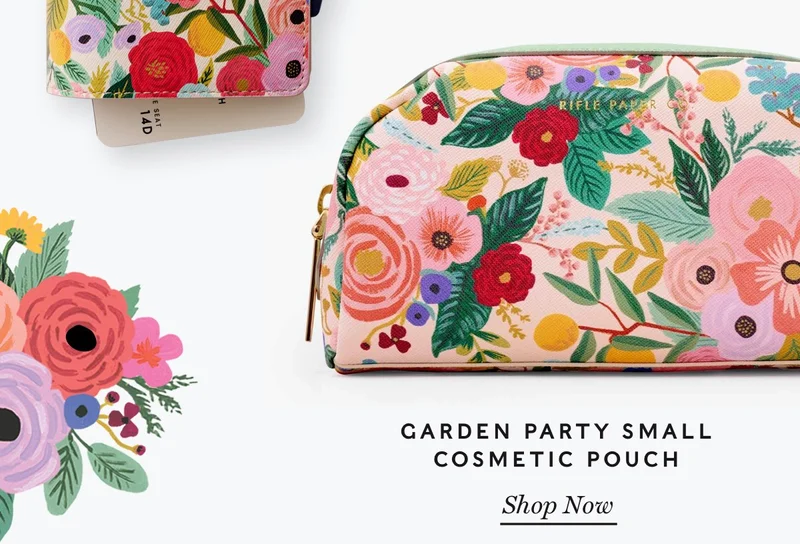 Shop Garden Party Small Cosmetic Pouch