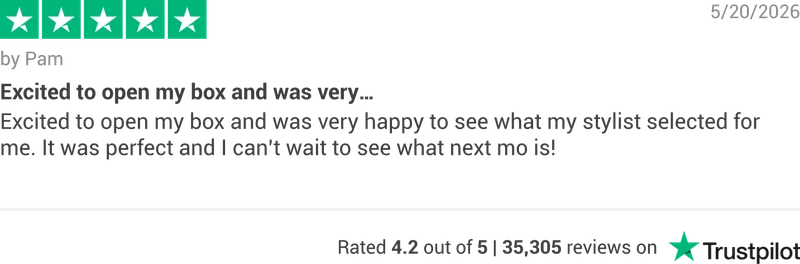 Trustpilot rating banner