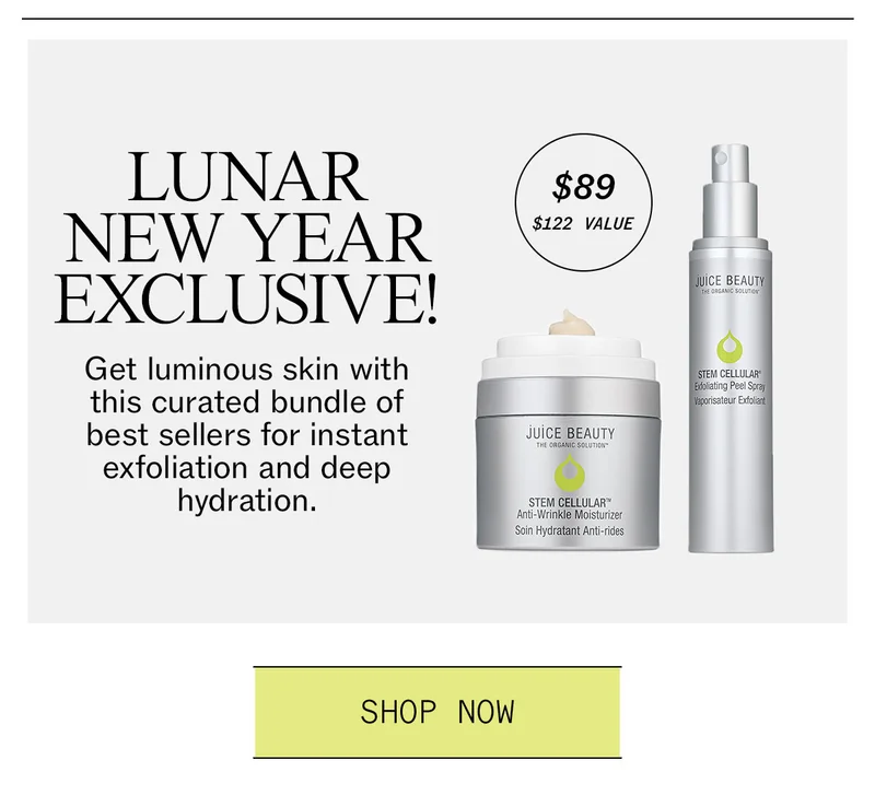 Lunar New Year Exclusive: Anti-Wrinkle Moisturizer & Peel Spray for $89