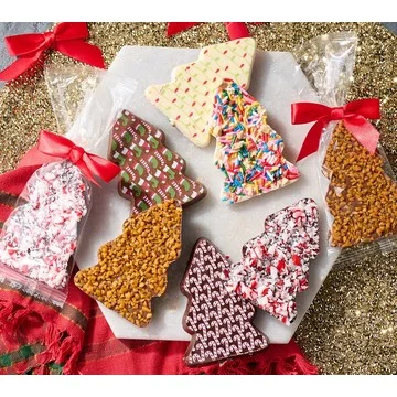 Chocolate Works 8pc Holiday Chocolate Bark with Candy Topping