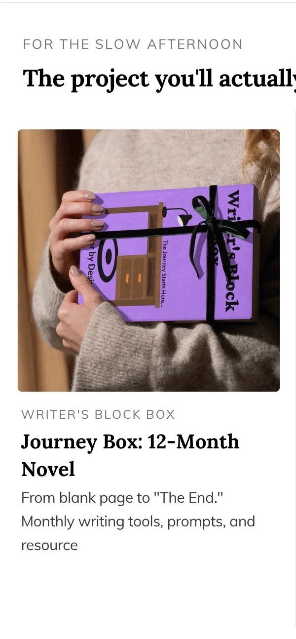Journey Box - 12-Month Novel Writing Box