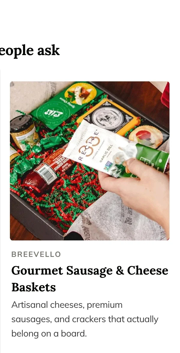 Gourmet Sausage and Cheese Baskets by Breevello
