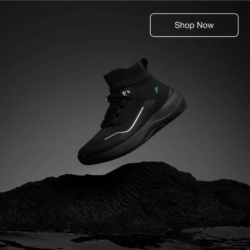 Graphic of the Stormburst High Tops in Space Black. Shop Now.