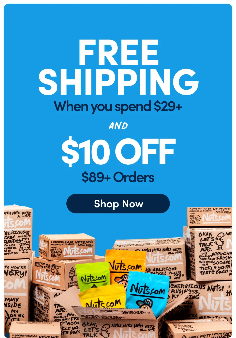 Free Shipping when you spend $29+ orders and $10 OFF on $89+ Orders; Redeem Here