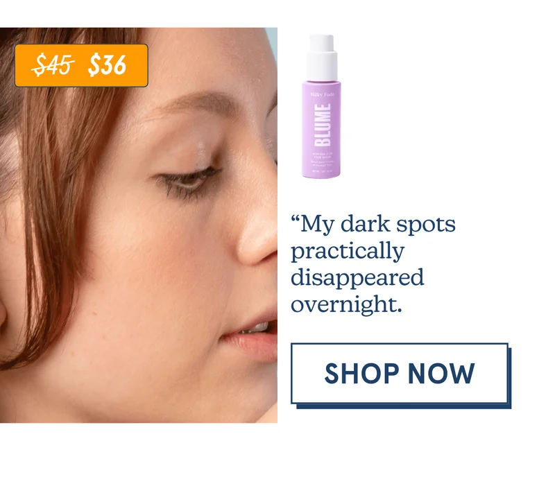 "My dark spots practically disappeared overnight." Milky Fade on sale for $36