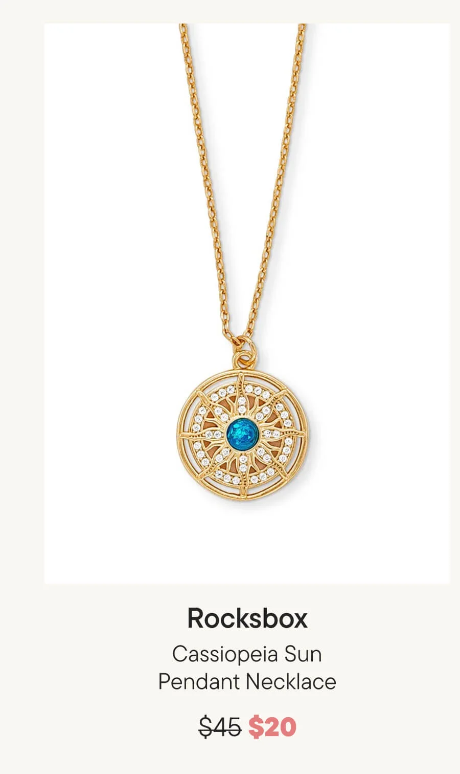 Cassiopeia Sun Pendant Necklace Cassiopeia Sun Pendant Necklace