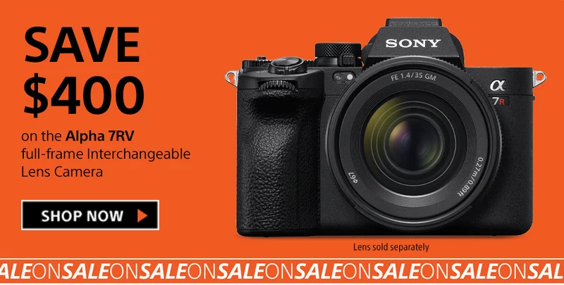 Save $400 on the Alpha 7R V full-frame mirrorless camera | Shop now