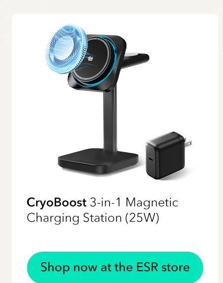 CryoBoost 3-in-1 Magnetic Charging Station (25W)