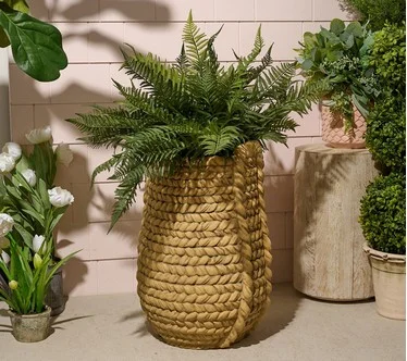 22" Decorative Indoor/Outdoor Basket-Style Planter by Kim Gravel