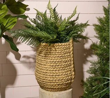 17" Decorative Indoor/Outdoor Basket-Style Planter by Kim Gravel