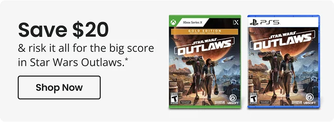 Save $40 & rick it all for the big score in Star Wars Outlaws. Shop Now