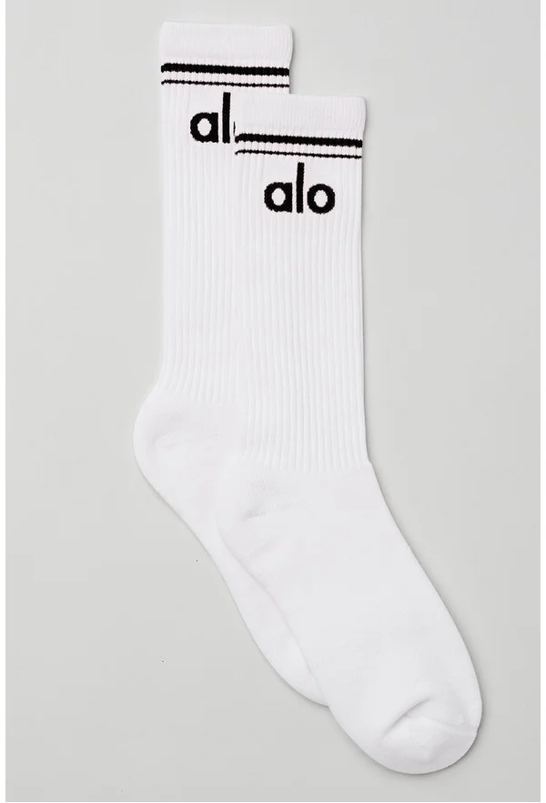 Unisex Throwback Sock - White/Black - White/Black / S
