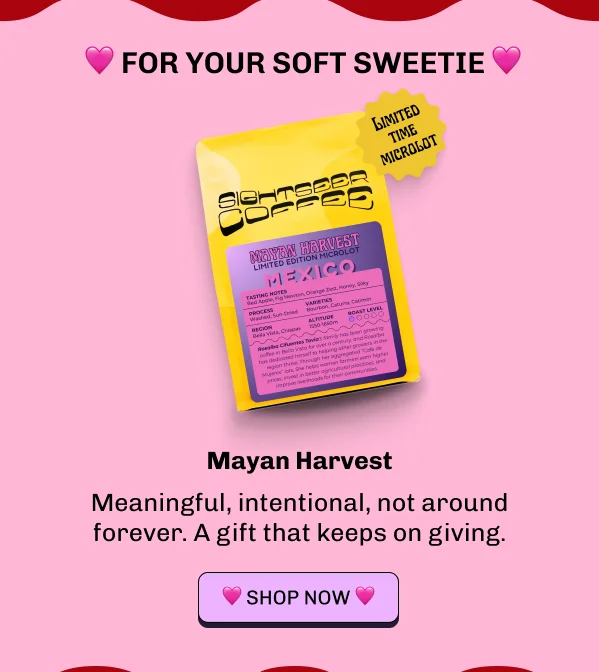 For your soft sweetie: Mayan Harvest Blend. Meaningful, intentional, not around forever. A gift that keeps on giving. Shop Now!