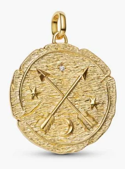Crossing Arrows Oversized Medallion Charm