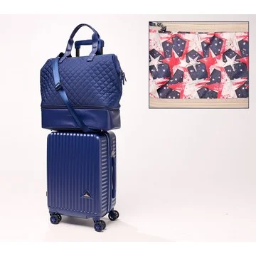 Triforce 21" Hardside Carry-On Luggage with Weekender Bag