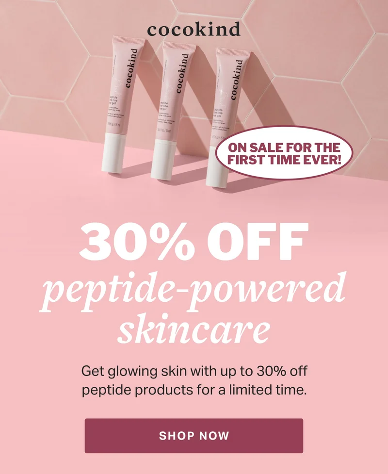On sale for the first time EVER! | 30% OFF peptide-powered skincare