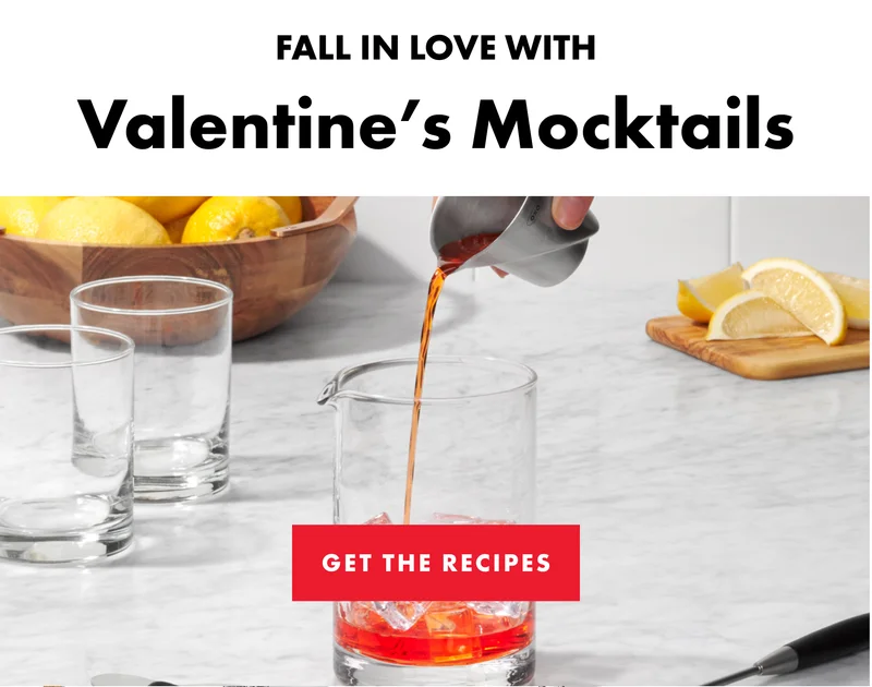 Fall in love with Valentine's Mocktails