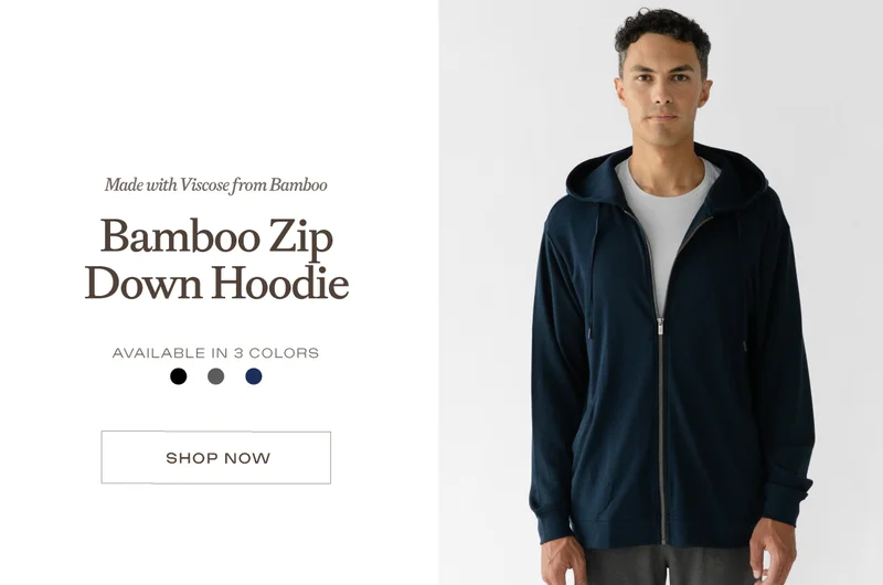 Bamboo Zip Down Hoodie