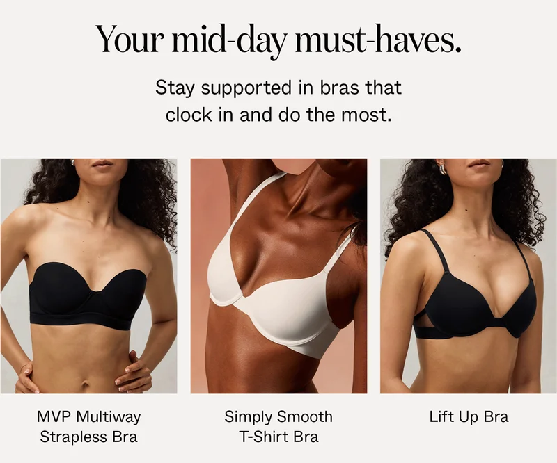 Your mid-day must-haves. Stay supported in bras that clock in and do the most.