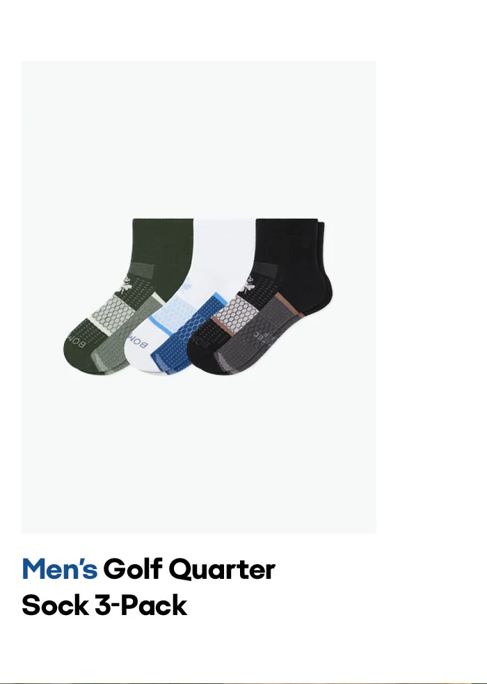 Men's Golf Quarter Sock 3-Pack