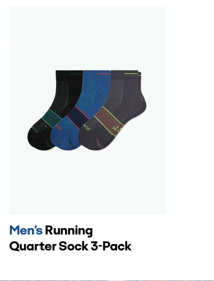 Men's Running Quarter Sock 3-Pack