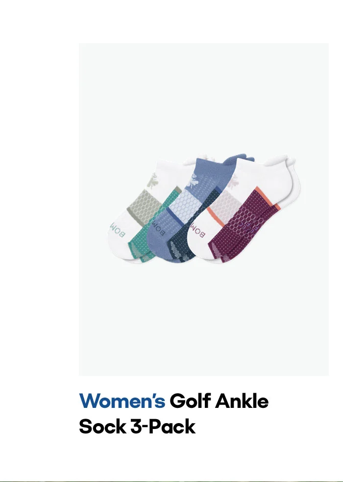 Women's Golf Ankle Sock 3-Pack