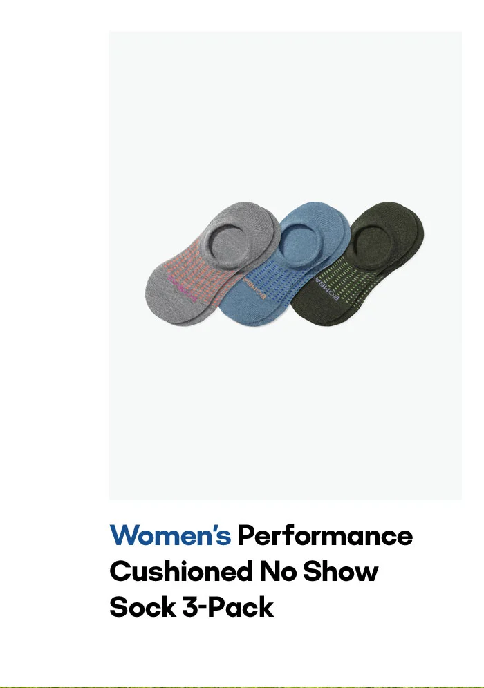Women's Performance Cushioned No Show Sock 3-Pack