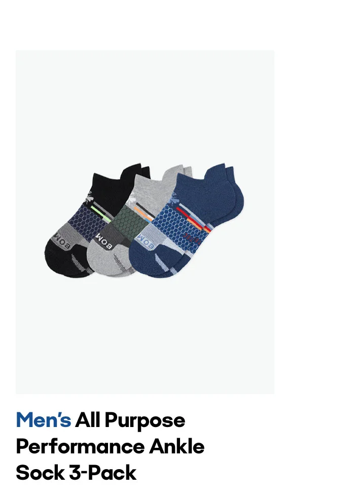 Men's All Purpose Performance Ankle Sock 3-Pack