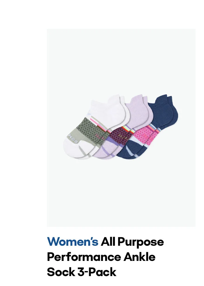 Women's All Purpose Performance Ankle Sock 3-Pack